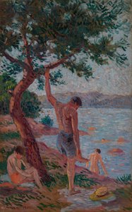 Saint-Tropez, Bathers under the Pine Trees by Maximilien Luce