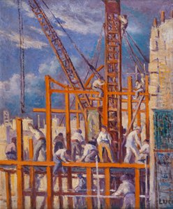 The Building Sites of Paris, Boulevard de la Madeleine by Maximilien Luce
