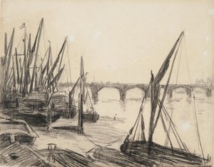 The Thames at Vauxhall Bridge by Maximilien Luce