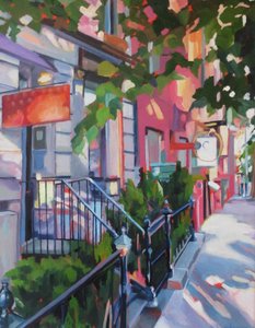 Colorful City Steps by Maxine Shore