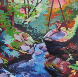 Contemplative Forest Stream