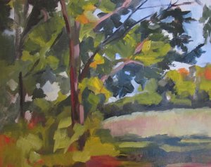 Green Forest Sunlight by Maxine Shore