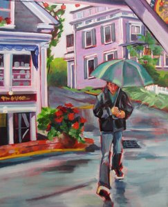 Rainy Day Stroll by Maxine Shore