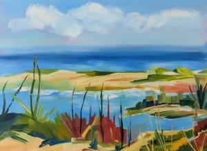 Vibrant Coastal Dunes by Maxine Shore