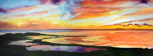 Vibrant Coastal Sunset by Maxine Shore