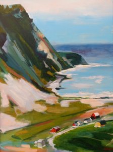 Vibrant Coastal Village by Maxine Shore