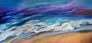 Vibrant Ocean Waves by Maxine Shore
