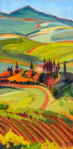 Vibrant Tuscan Landscape by Maxine Shore