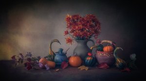 Autumn Harvest Still Life by May G