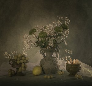 Moody Floral Still Life by May G