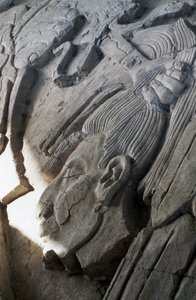 Relief on a pyramid, Late Classic period (600-900 AD)