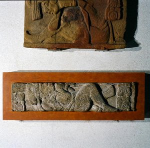 Lintel 27 from Tonina, Chiapas, Mexico, Late Classic Period (600-900 AD)