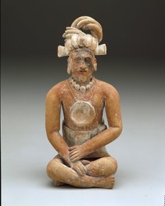 Seated Bearded Man, Late Classic Period, c.600-900 by Mayan Mayan