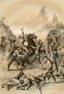Gold Escort Attacked by Bushrangers, Australia, 1879 by McFarlane and Erskine