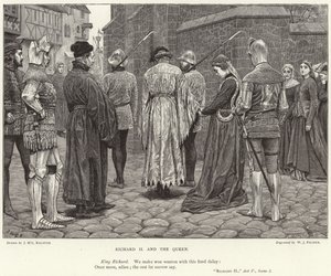 Richard II and the Queen, "Richard II," Act V, Scene I