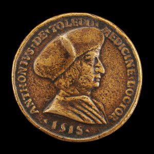 Antonio Gonzalo de Toledo, Physician at Lyon [obverse] by Medallist of 1518