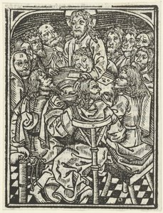 The Last Supper by Meester van de Delbecq Schreiber Passie (attributed to)