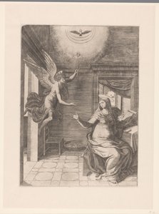 Annunciation by Meester van de Dobbelsteen