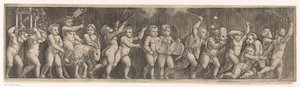 Frieze with Procession of Putti by Meester van de Dobbelsteen