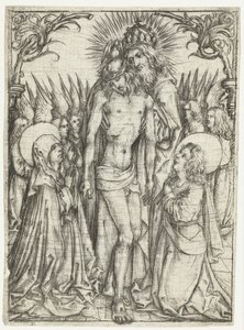 Adoration of the Holy Trinity by Mary, John the Evangelist, and Angels
