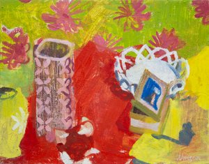 Still Life with White Basket by Megan Williamson