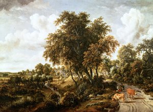 Road on the Dyke by Meindert Hobbema