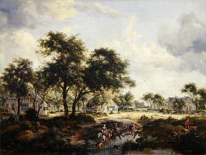 Wooded Landscape by Meindert Hobbema