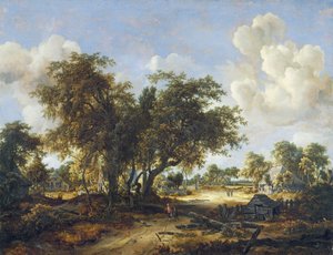 Wooded Landscape with Cottages, 1665