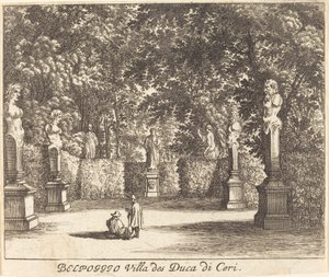 Balpoggio, Villa of Duke di Ceri by Melchior Küsel after Johann Wilhelm Baur
