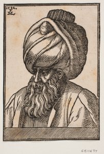 Bust of Full-bearded Man Wearing a Turban, 3/4 Profile Towards the Left by Melchior Lorck