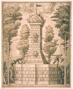 Fountain with Masks by Melchior Lorck