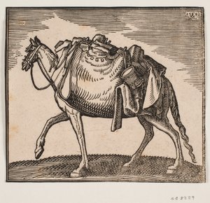 Heavily Laden Horse by Melchior Lorck