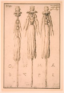 Three Oxtails Mounted as Standards