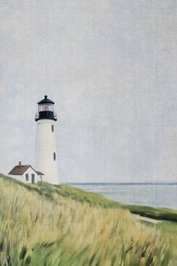 Lighthouse on Grassy Dunes by Melloi Art Prints