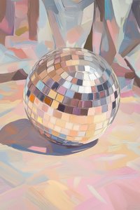 Pastel Disco Ball by Melloi Art Prints
