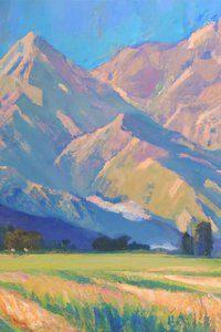 Vibrant Mountain Valley by Melloi Art Prints