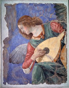 Angel playing lute, c.1480 by Melozzo da Forli