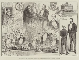 Banquet at the Townhall, Grimsby, on the Town Becoming a County Borough