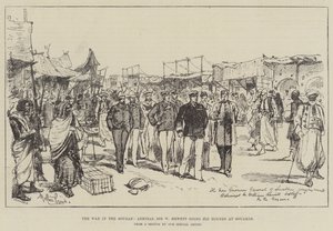 The War in the Soudan, Admiral Sir W Hewett going his Rounds at Souakim by Melton Prior