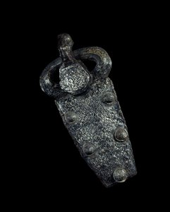 Merovingian Art: Belt Buckle Plate in Silver Damasquin Iron
