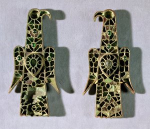 Pair of Eagle-Shaped Brooches