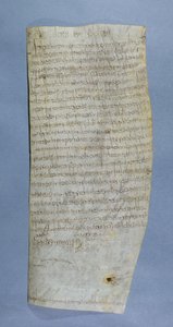 Privilege of Clovis III (682-695) granted to the Abbey of Saint-Denis, 691