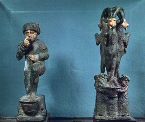 Hammurabi praying before a sacred tree and the sacred tree formed from three goats, from Larsa, Southern Mesopotamia, c.1750 BC by Mesopotamian