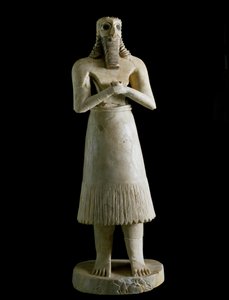 Mesopotamian Art: Figurine of Bearded Man (or God Abu)