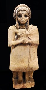 Statue of a Female Worshipper in a Simple Dress, Khfajah, Mesopotamia, c.2650-2550 BC