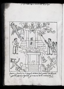 The Burning of the Temples, Tlaxcala, illustration from 