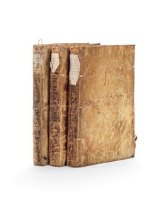 The Codex Chimalpahin and historical works by Fernando de Alva Ixtilxochitl in Spanish and Nahuati, manuscripts on paper in 3 volumes