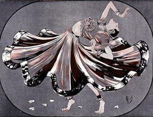 Miss Ruth in her Hindu dances: Mata Hari at the theatre Marigny - by Mich (Michel Liebeaux) by Mich