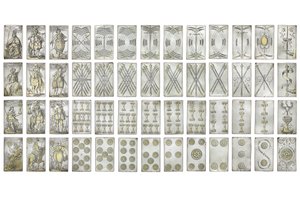 Extremely rare set of 52 playing cards engraved in the four Italian suits, Augsburg by Michael Froemmer