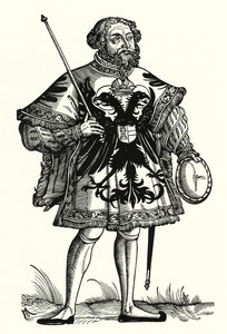 A German Imperial Herald (engraving) by Michael Ostendorfer